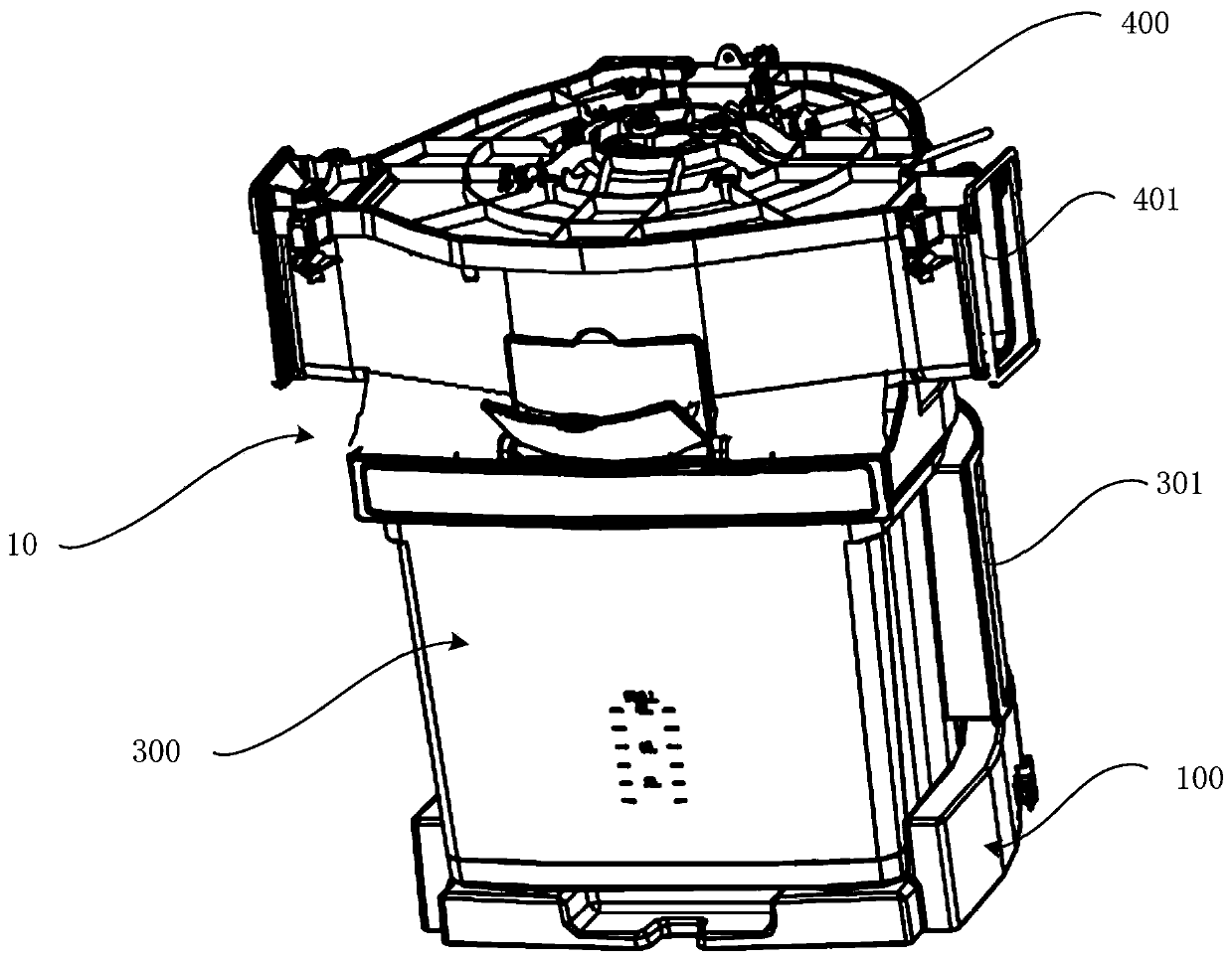 Air washing device, air-conditioner internal unit and air-conditioner