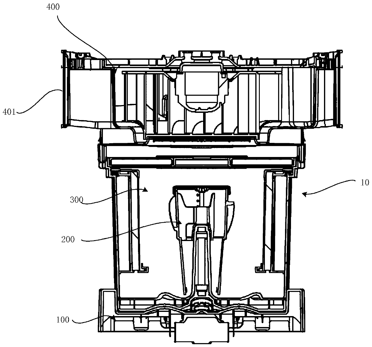 Air washing device, air-conditioner internal unit and air-conditioner