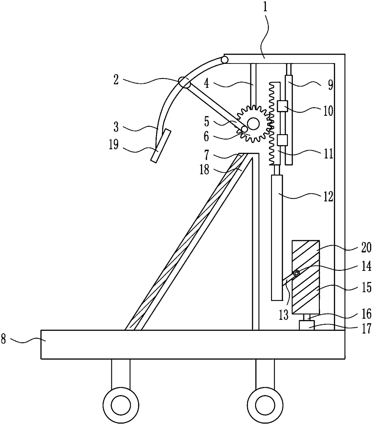 A high-efficiency transportation device for mosaic tiles