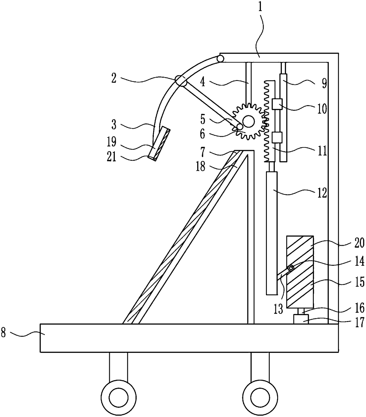 A high-efficiency transportation device for mosaic tiles