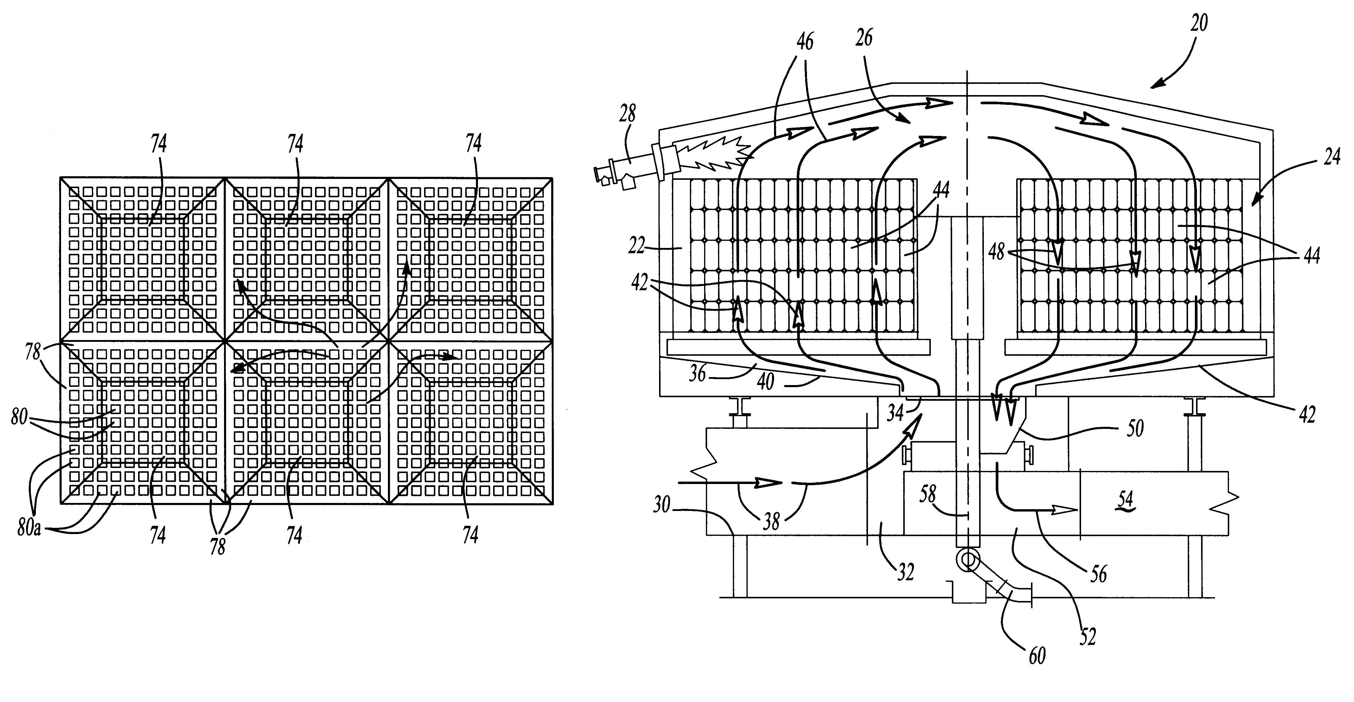 Pollution abatement reactor system having nonprismatic structured media