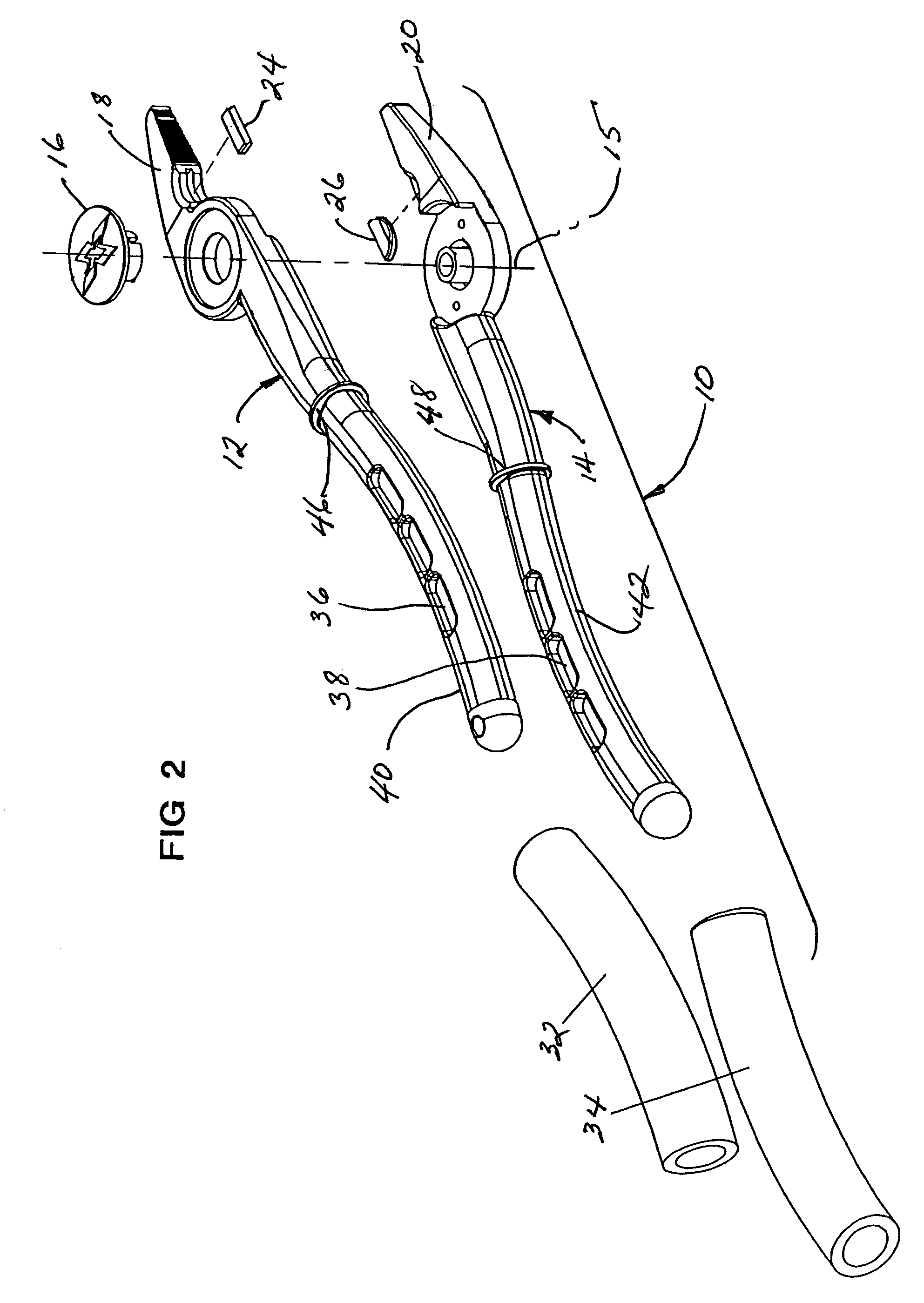 Non-metallic hand pliers with wire cutter