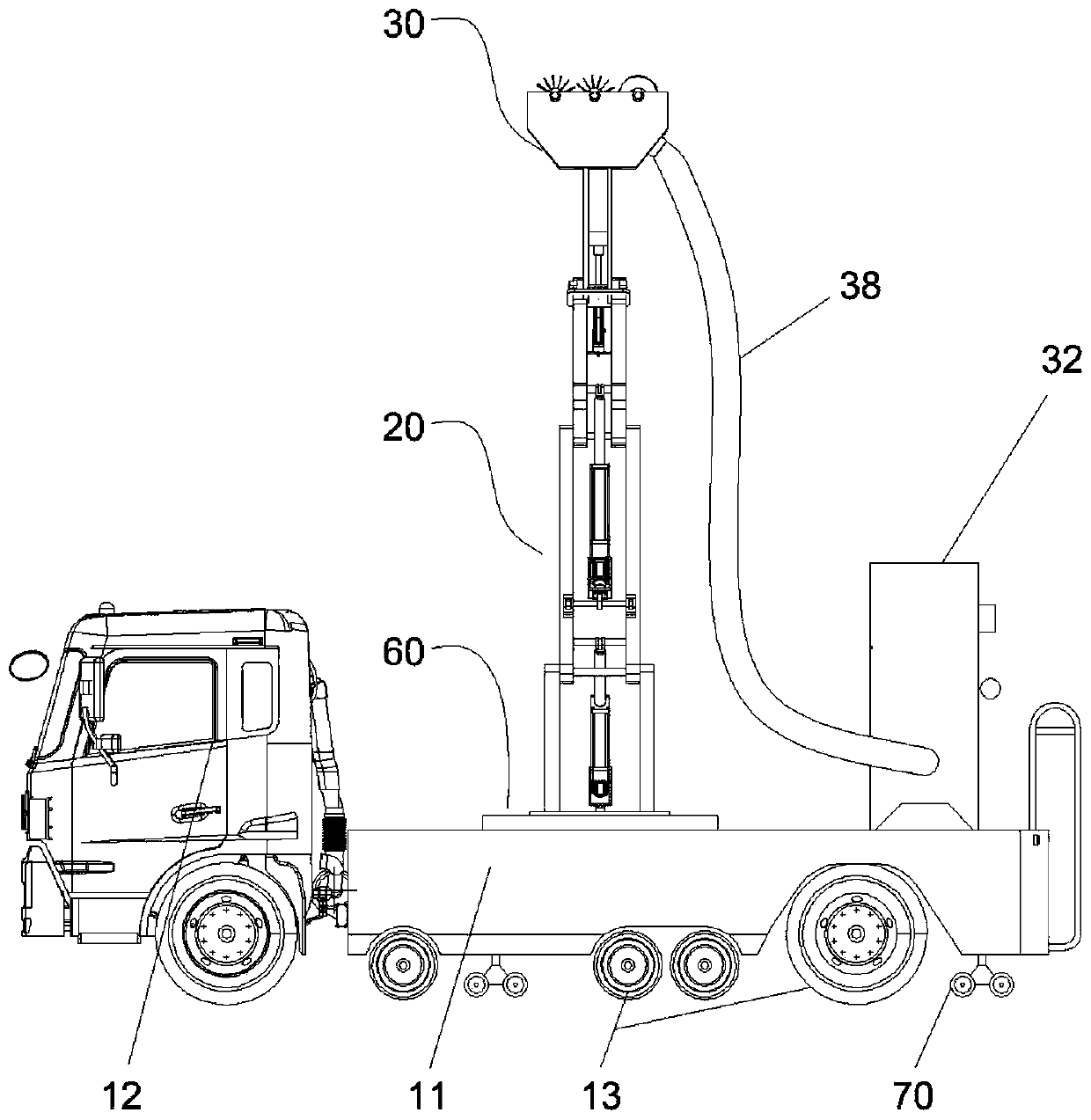 Dual-power-source vehicle-mounted tunnel lamp cleaning system
