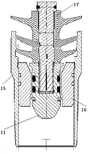 A combined self-locking variable-diameter rubber plug