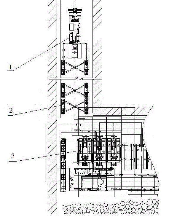 Combined mining rail crossheading circulating forward type forepoling system