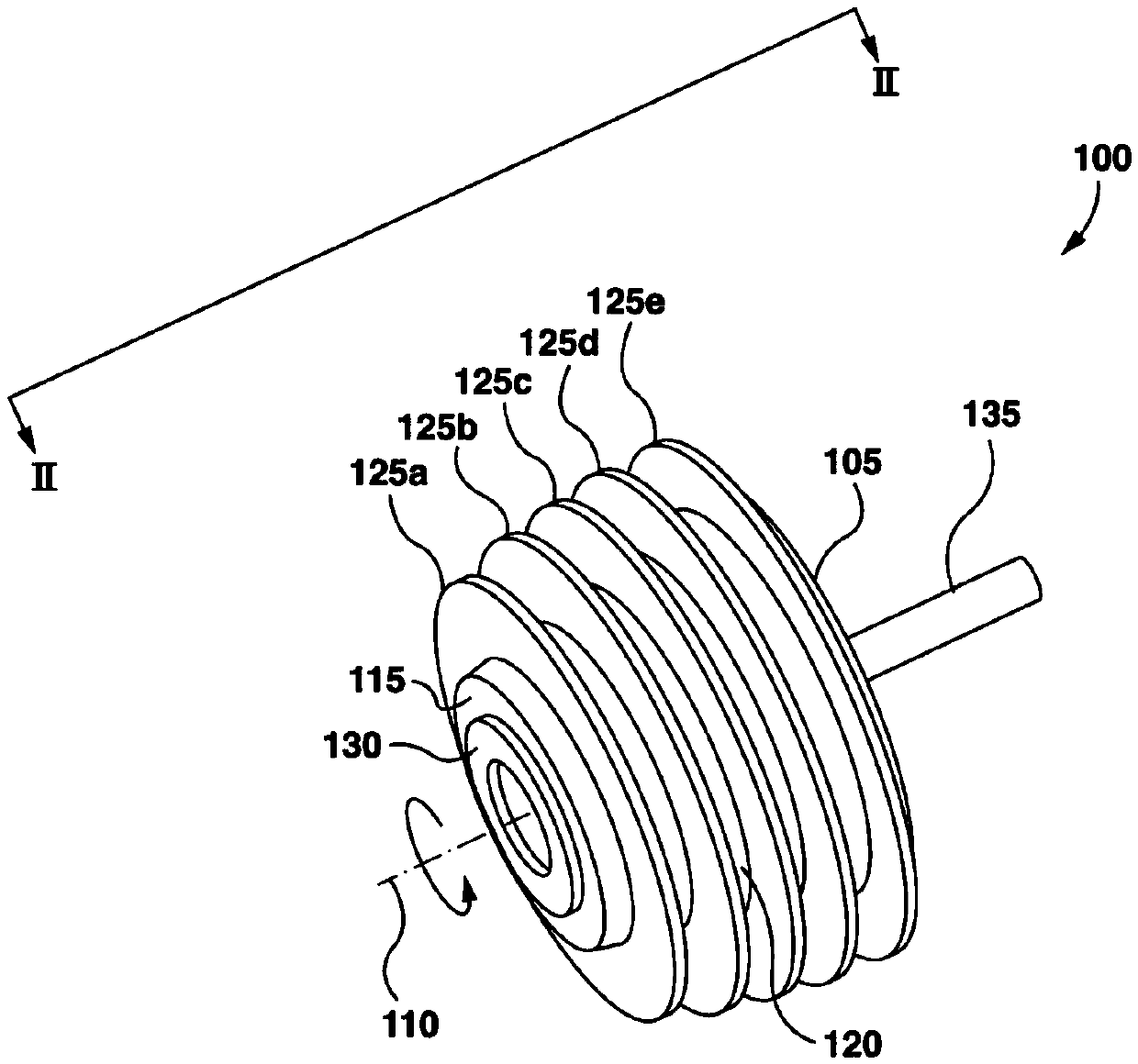 Rotatable radiator with internal convection