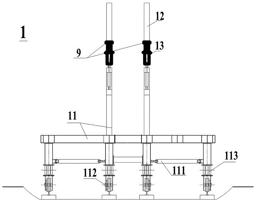 Through type large-section tunnel underground excavation lining trolley and tunnel underground excavation lining construction method