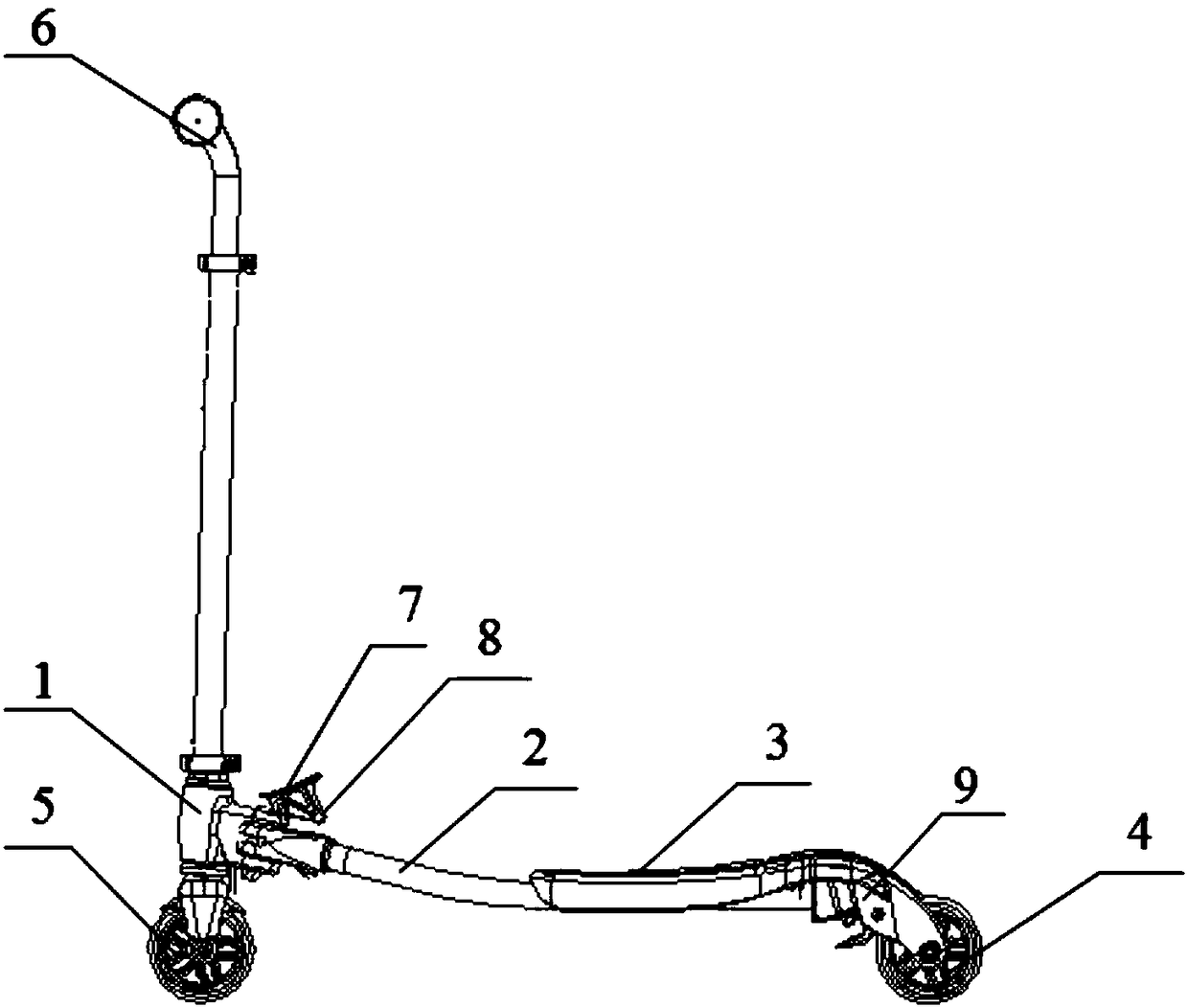 A transformable scooter