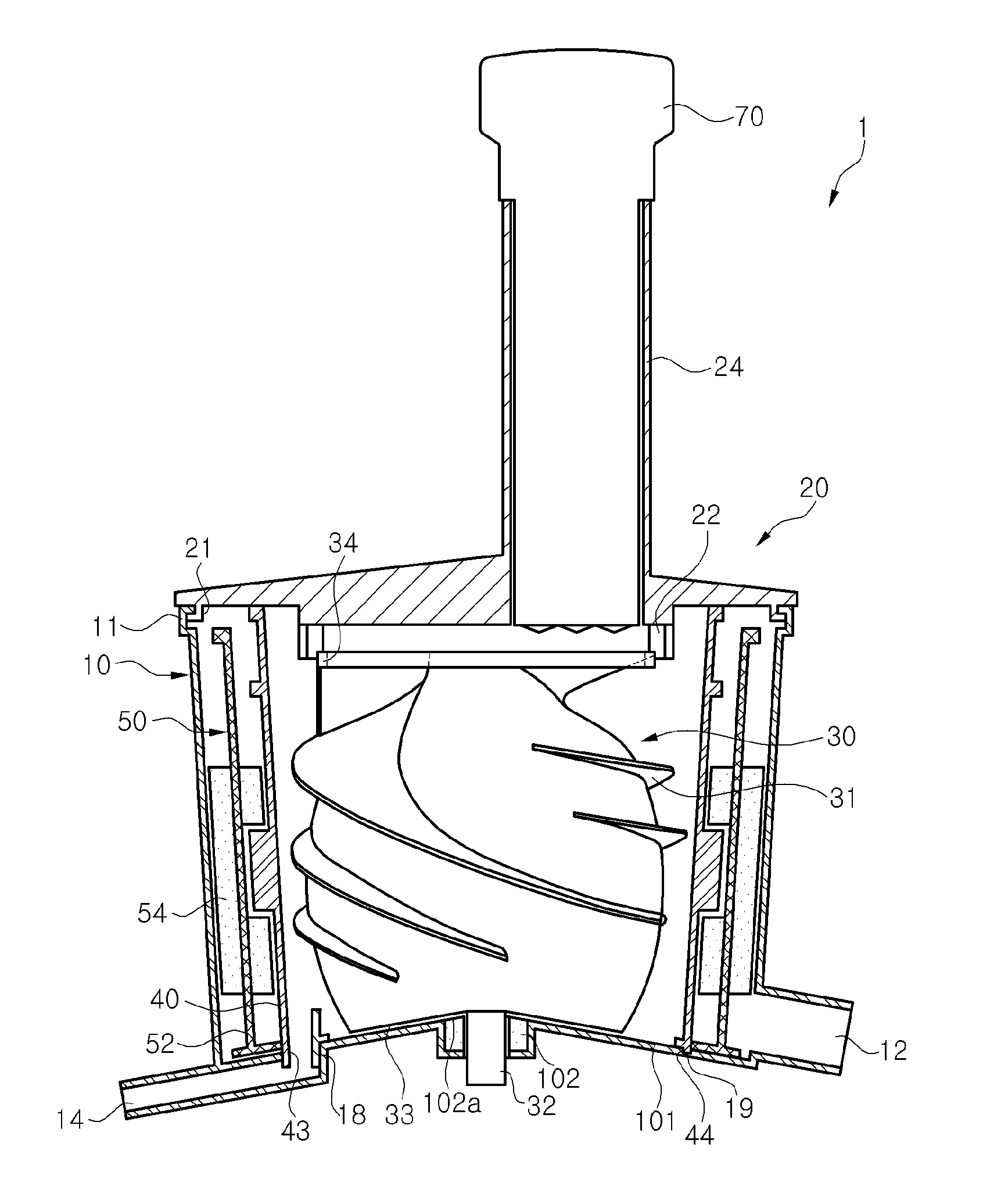 Juicer module and vertical screw juicer