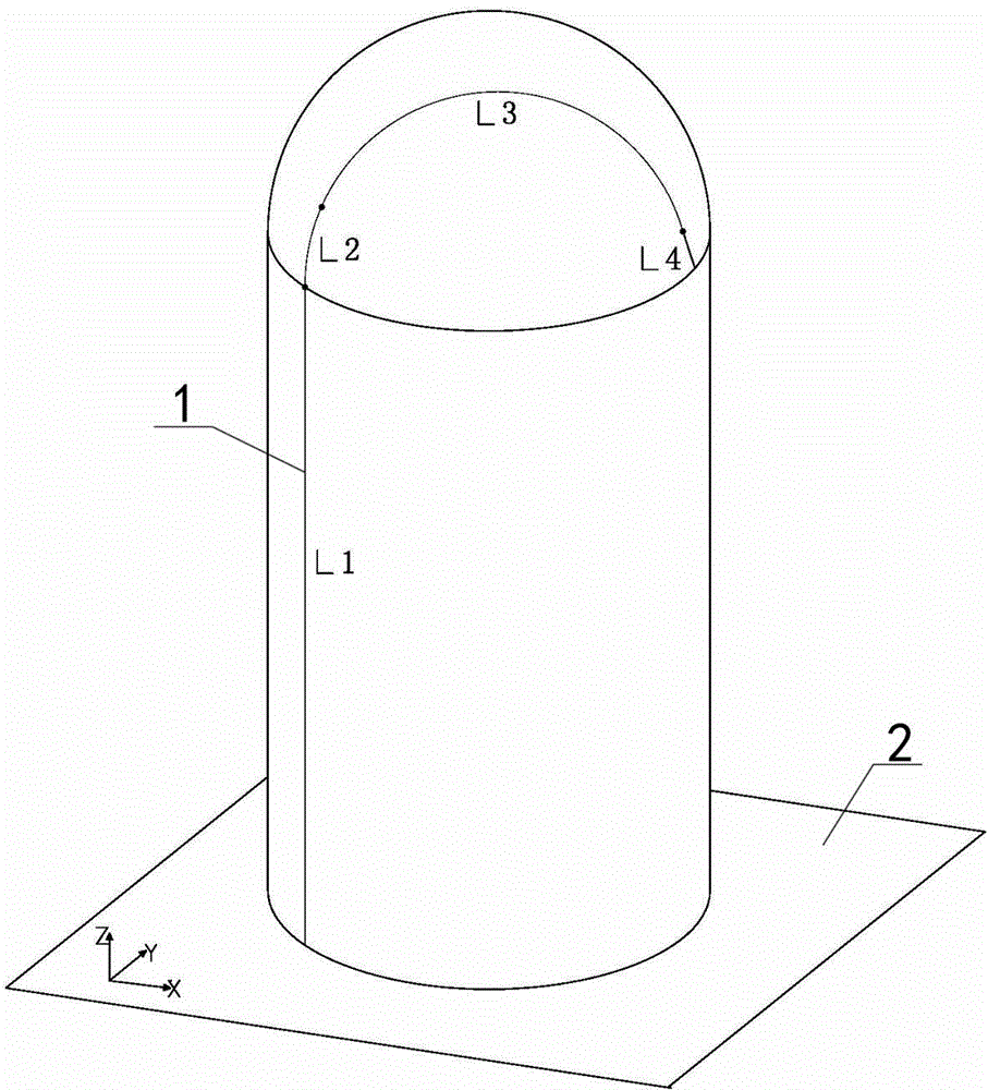 Space positioning construction method for pre-stressing tendon of dome structure