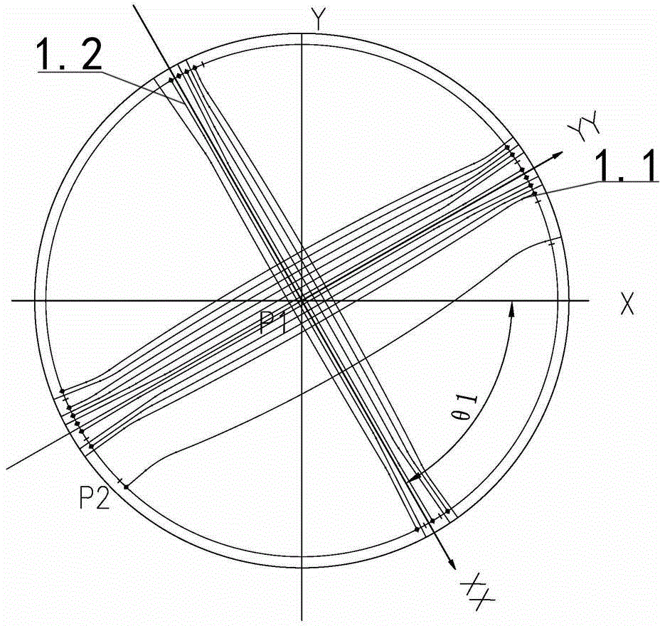 Space positioning construction method for pre-stressing tendon of dome structure