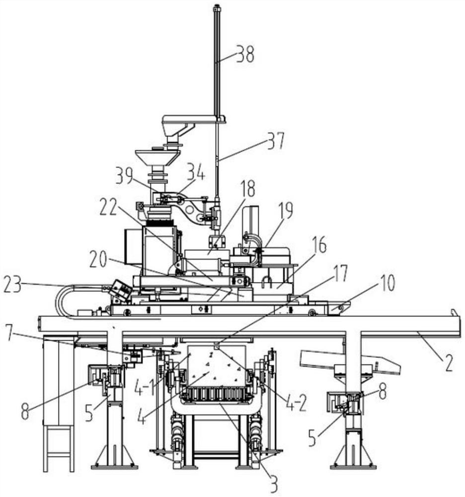 Casting device for casting system