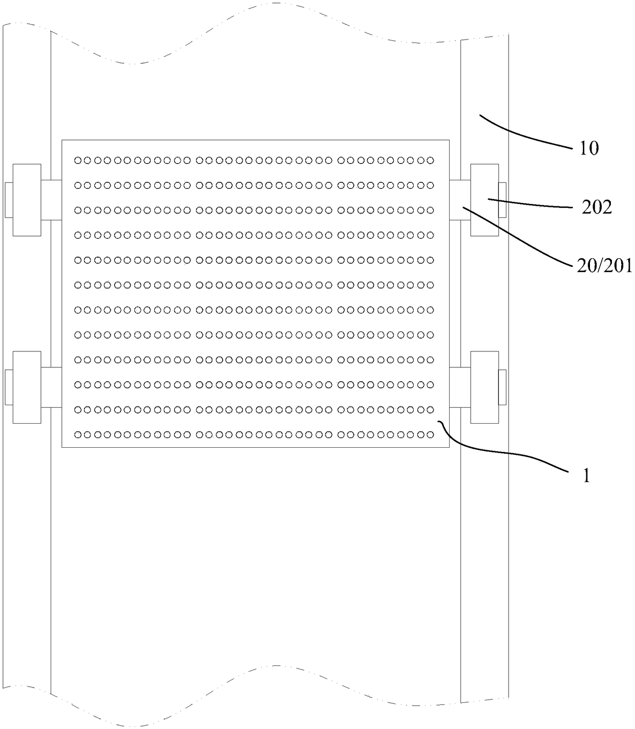 Hanging structure, paper tube conveying system and paper tube production line