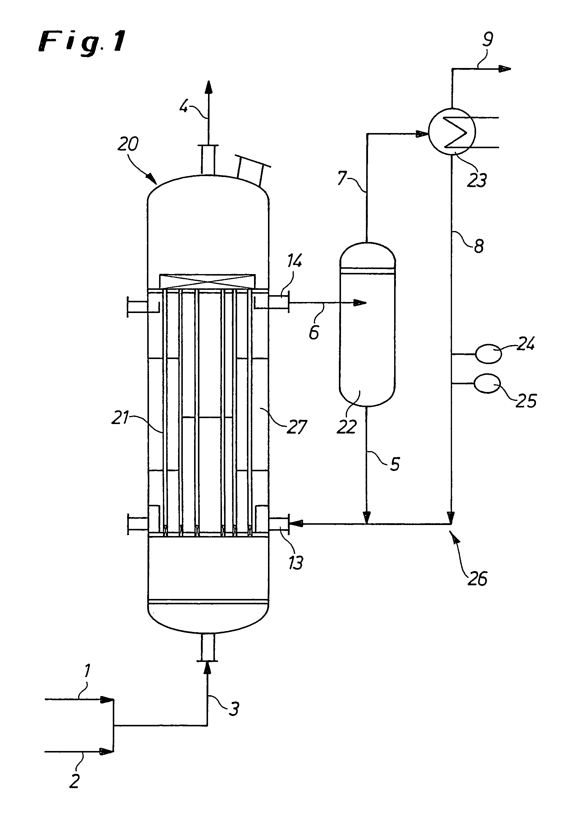 Process and apparatus for the production of phosgene
