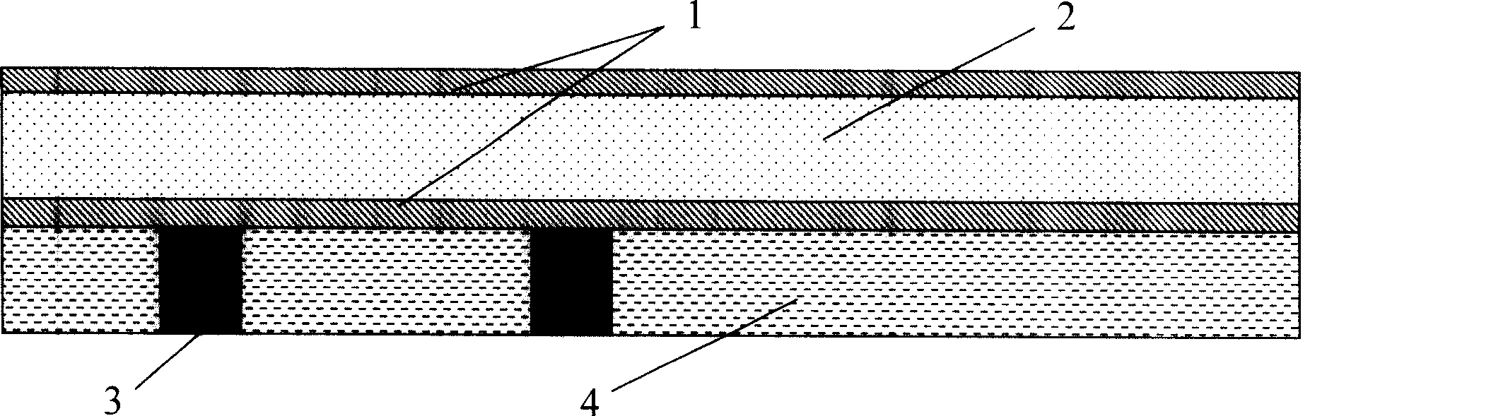 Method for producing copper-gas dielectric suspension Damscus structure