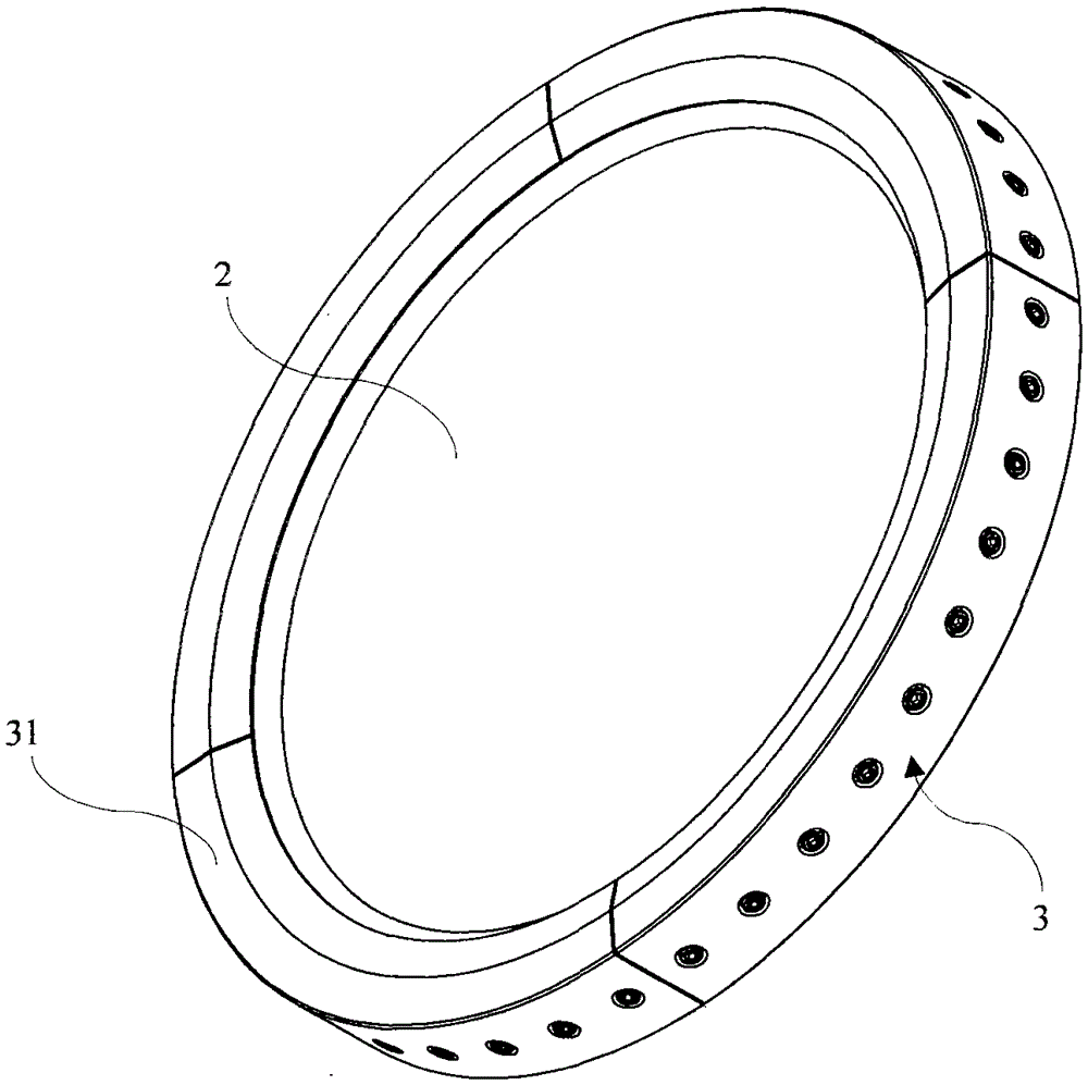 Fastening structure and fastening method of transparent part of observation window of manned spacecraft