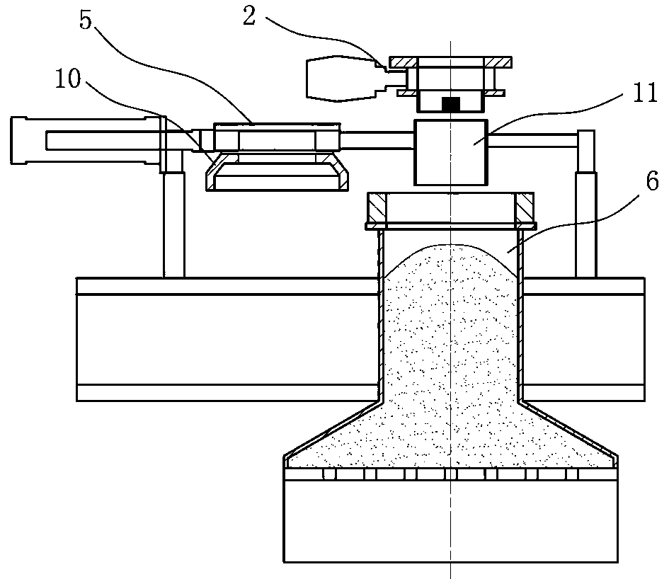Core machine ration sand adding method and device