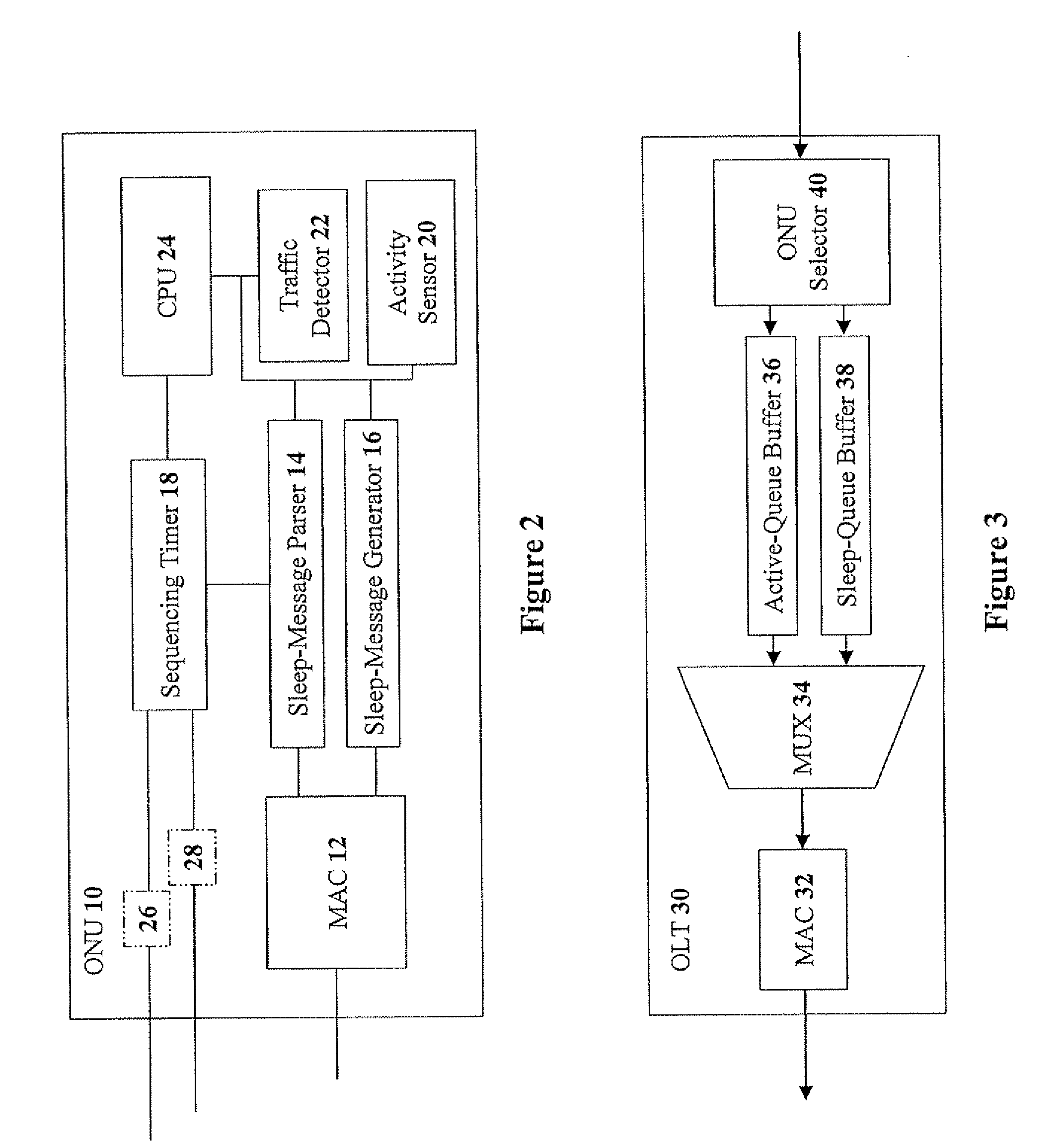 Methods and devices for reducing power consumption in a passive optical network while maintaining service continuity