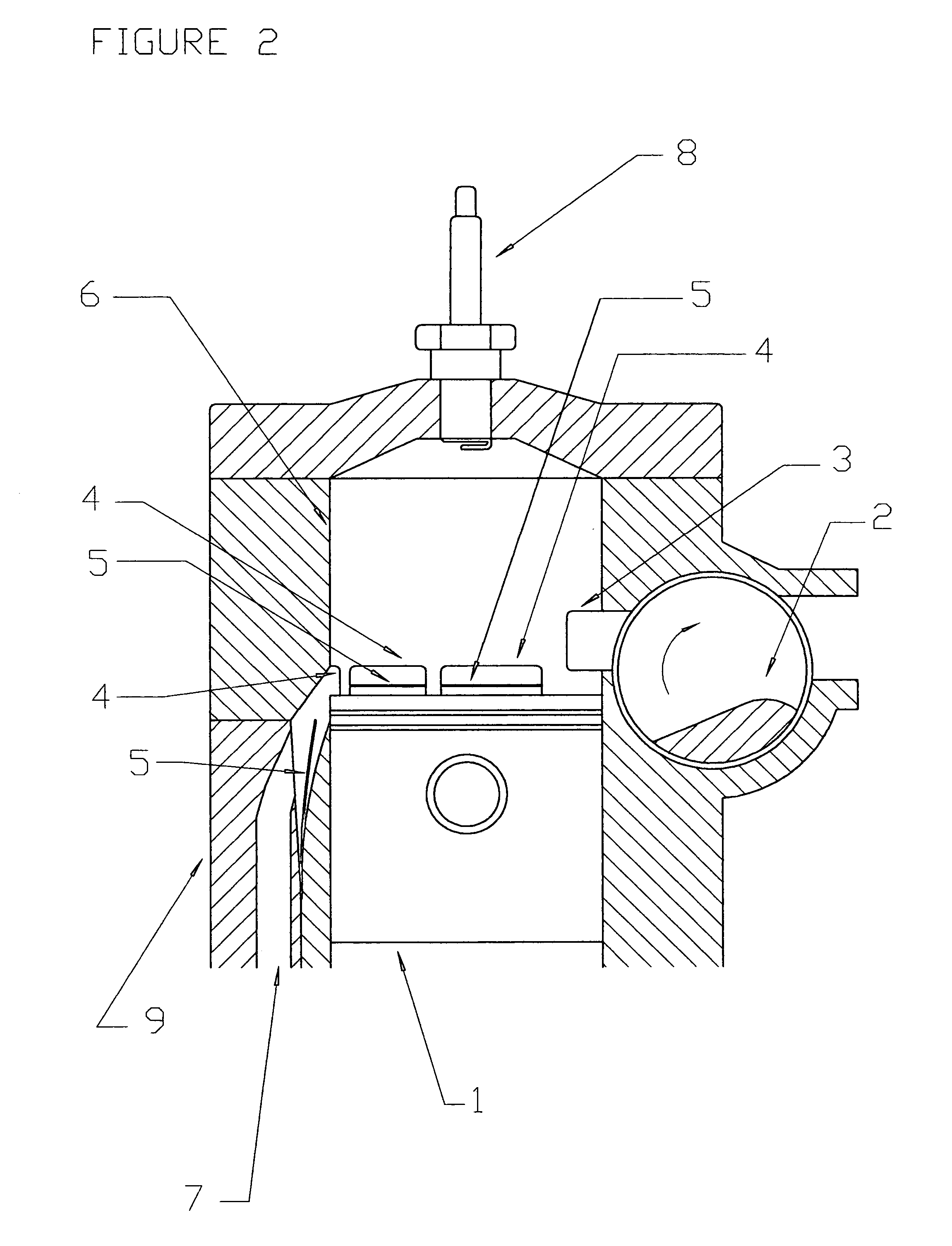 Controlled auto-ignition two-stroke engine