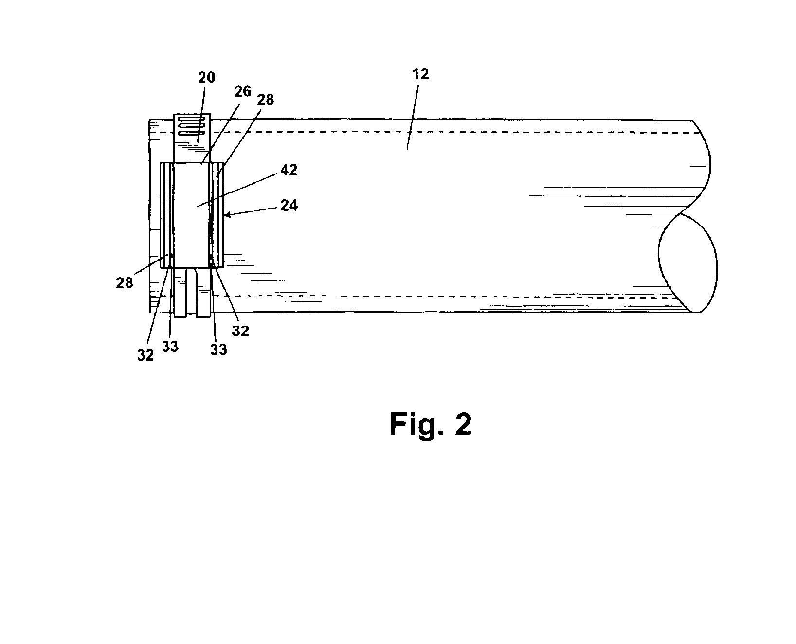 Hose with serviceable molded-on hose clamp