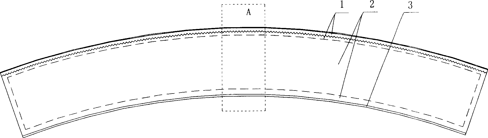 Functional gradient shield pipe sheet and producing method thereof