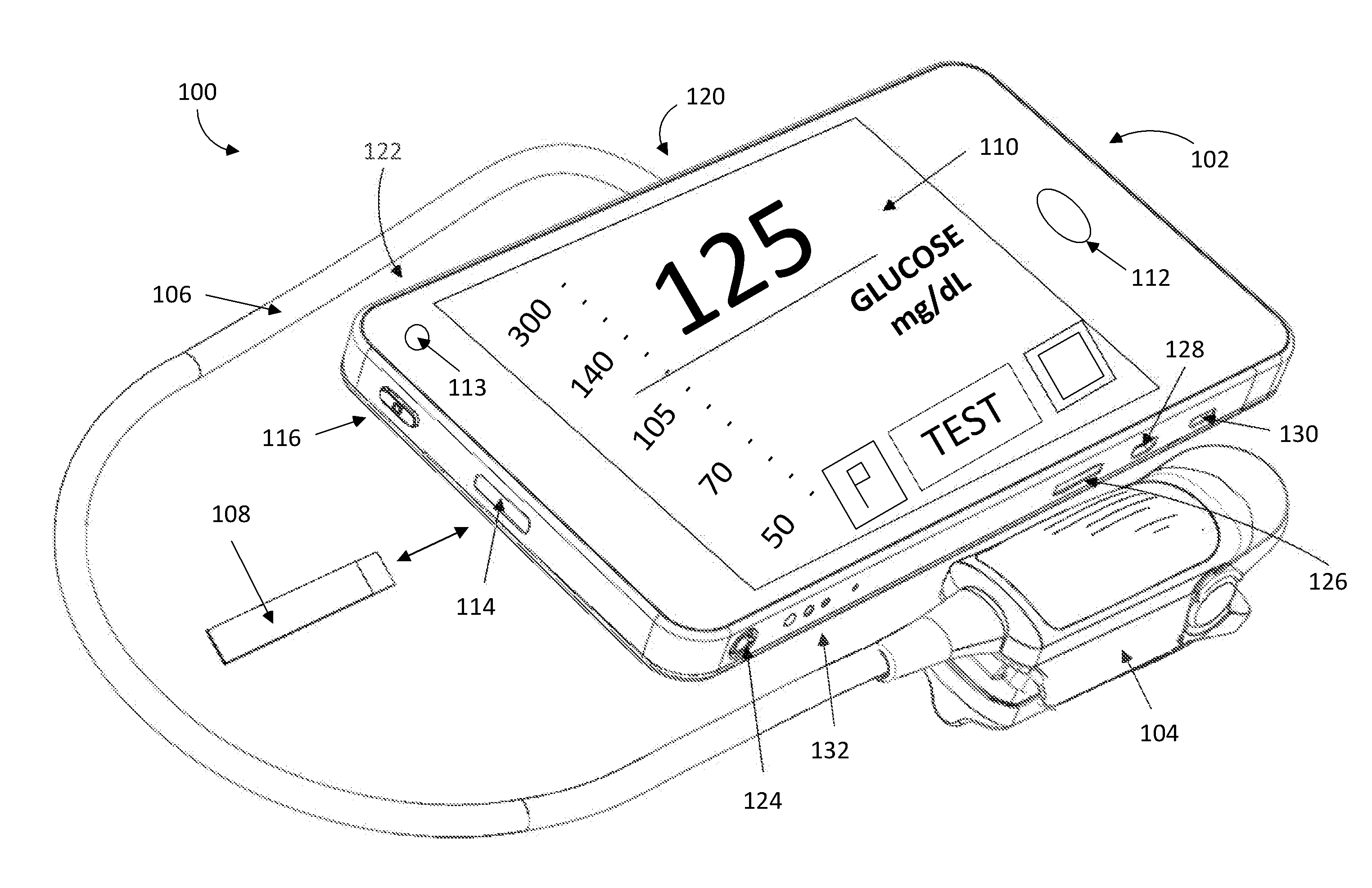 Handheld processing device including medical applications for minimally and non invasive glucose measurements