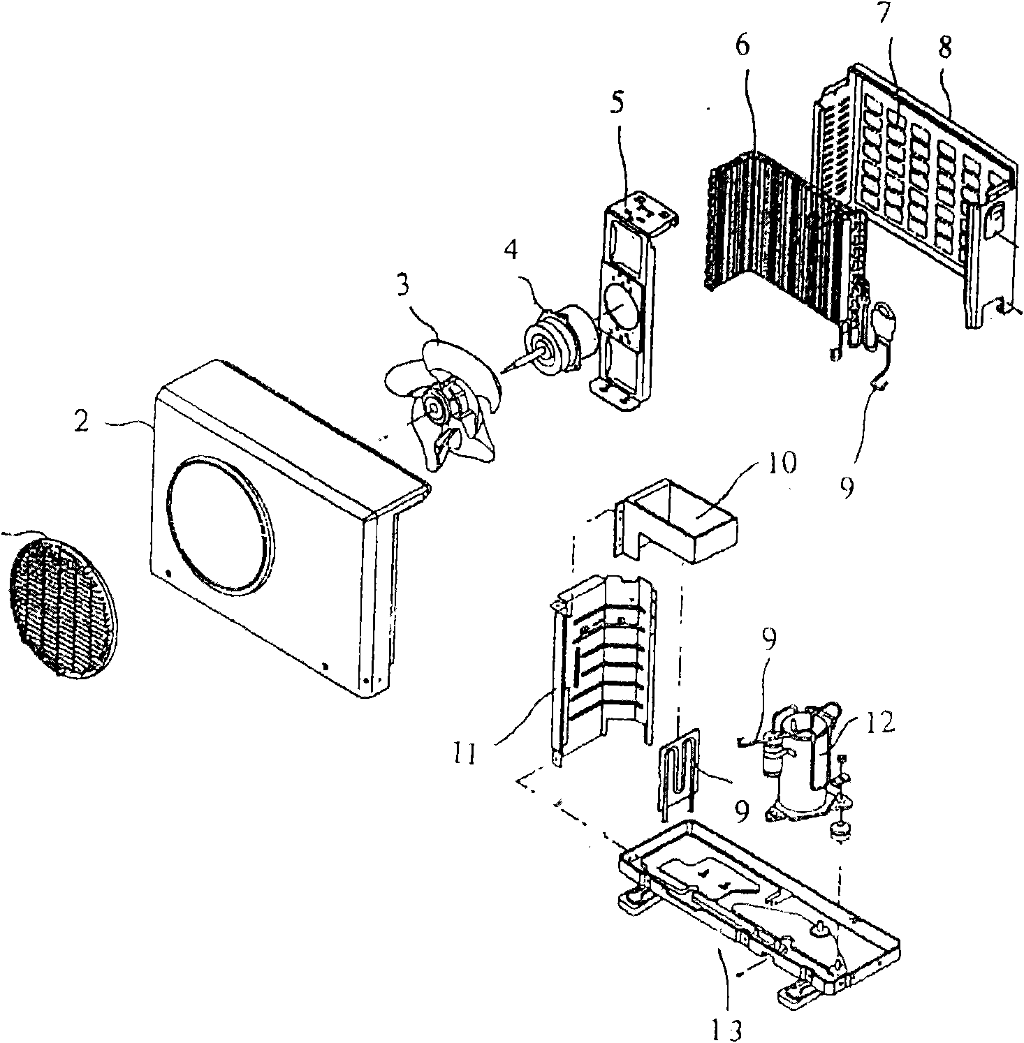 Motor bracket of air conditioner outdoor unit