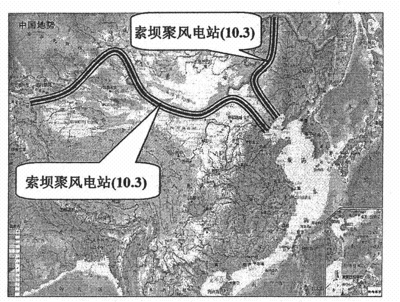 Energy-gathering flow power station, construction method of energy-gathering flow channel, cable dam and application