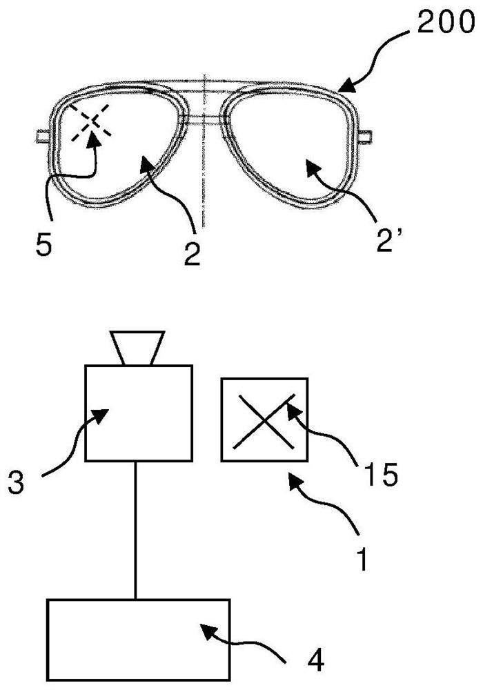 System and method for determining at least one feature of at least one lens mounted in a spectacle frame