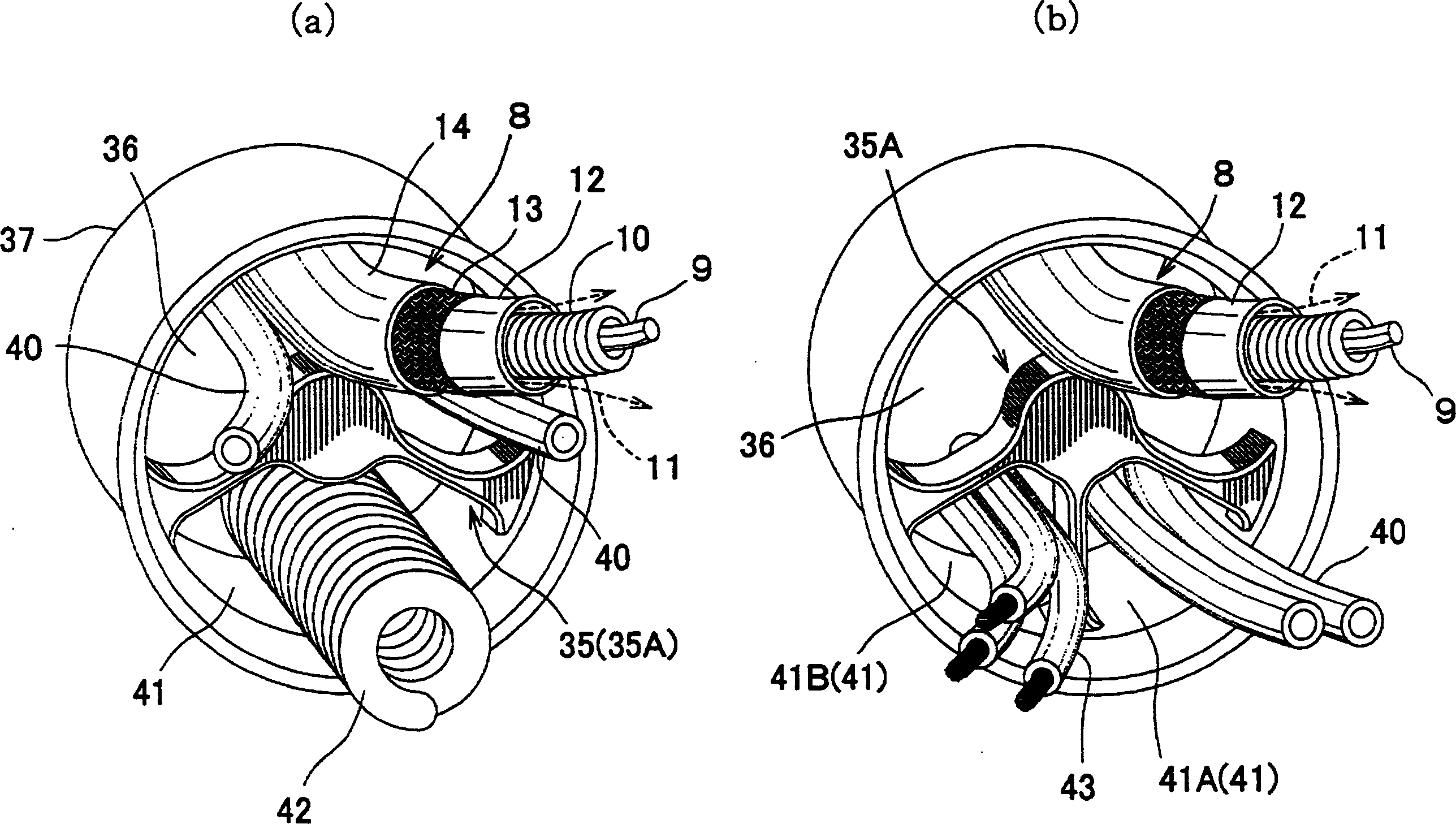 Cable arrangement for robot arm, and industrial robot utilizing the same