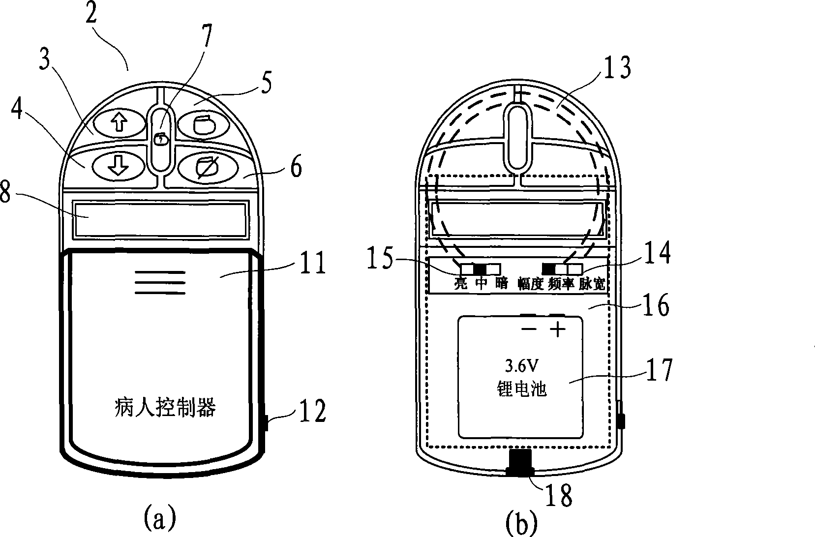 Patient controller for implantation medical instrument