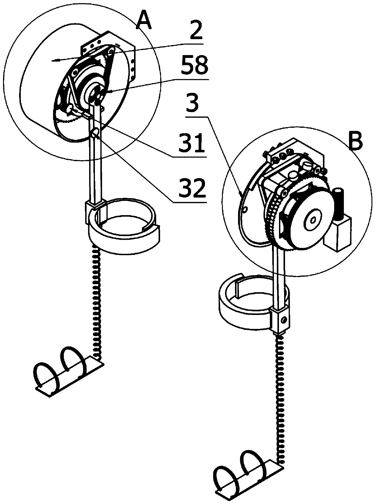 Step-speed-adjustable power-assisted walking device having ready-to-walk/stop mode