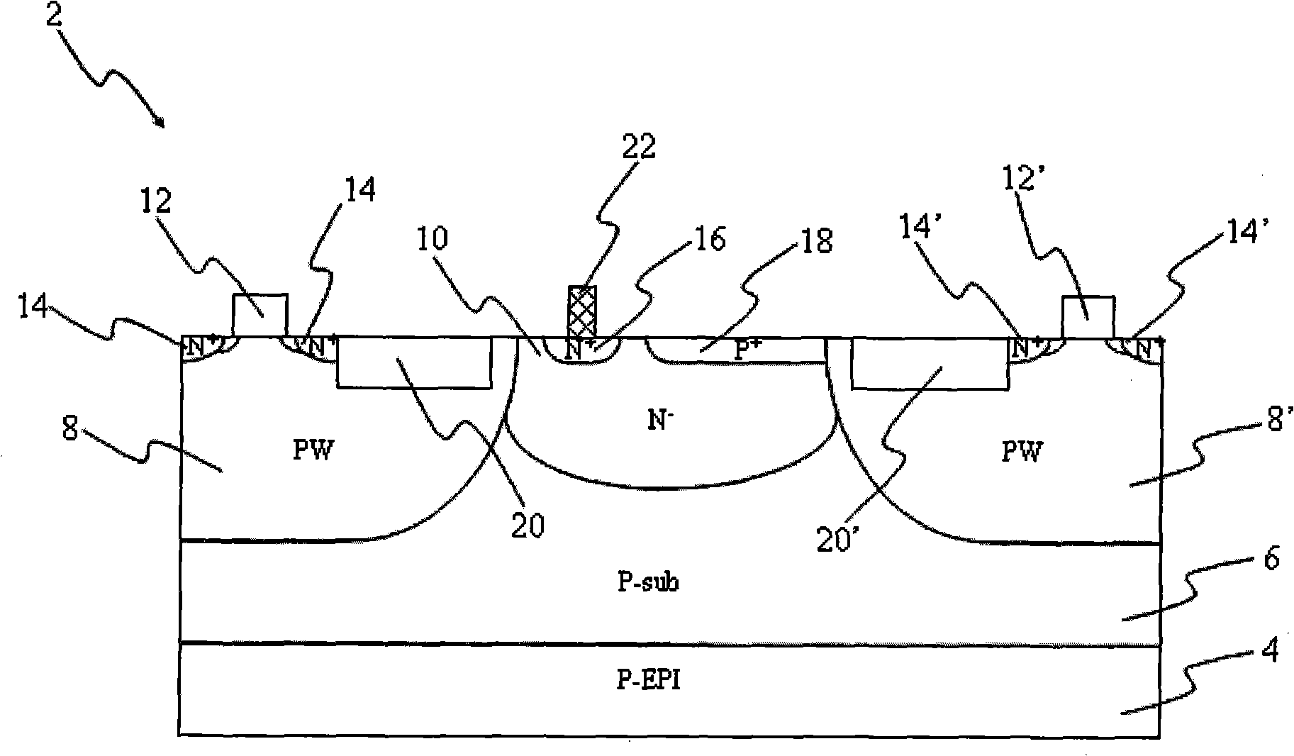 Photoelectric diode device