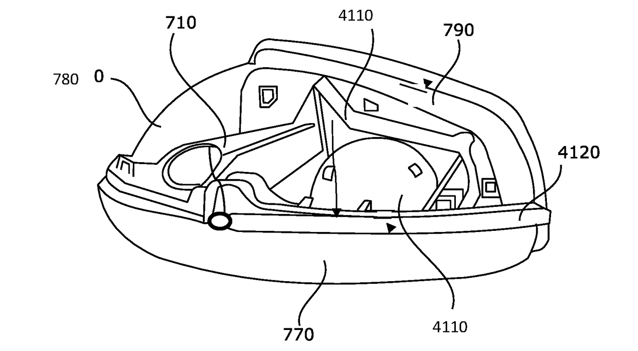 Multifunction lamp unit and rear view device therewith