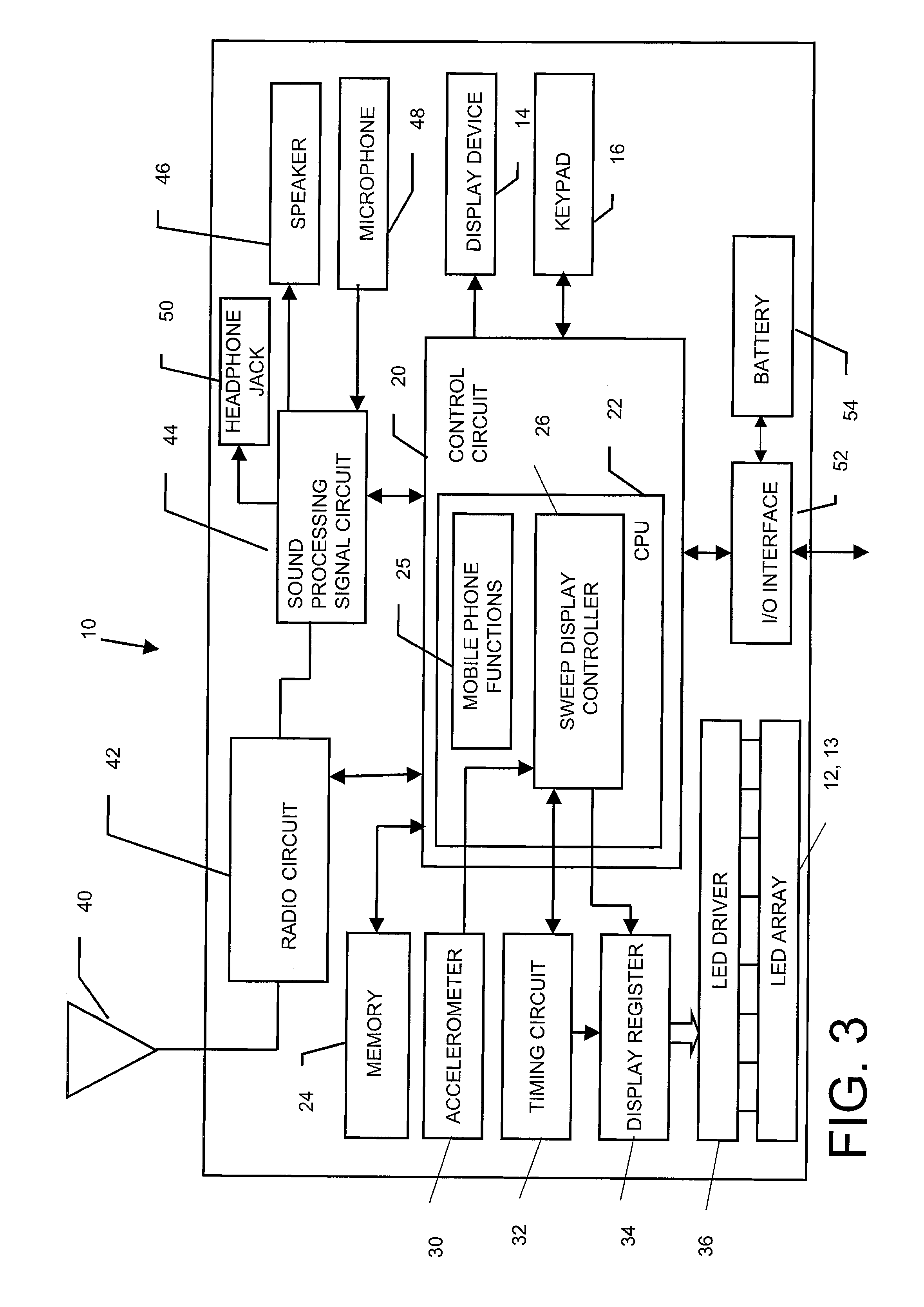Optical display for portable electronic device
