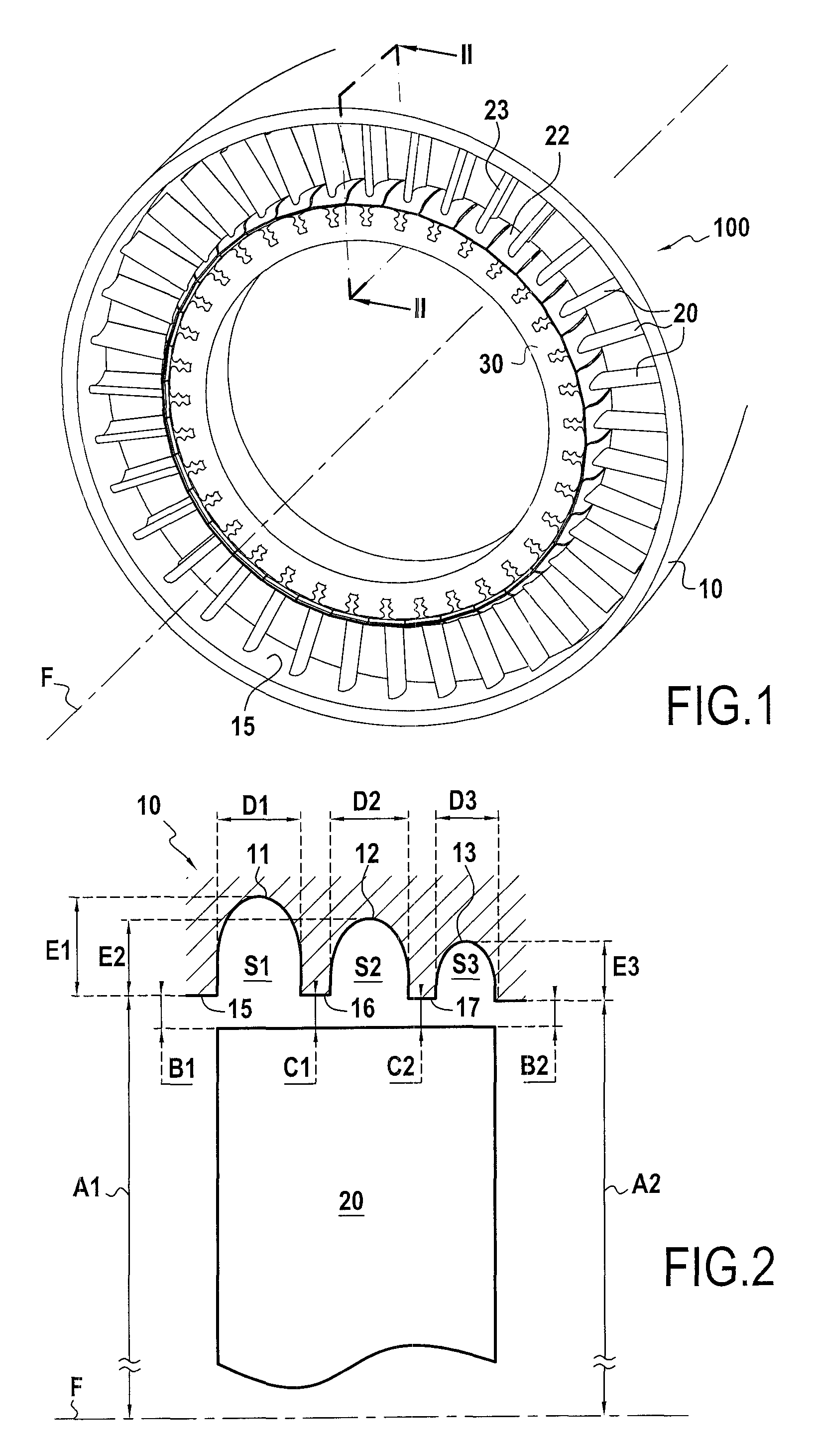 Casing for a moving-blade wheel of turbomachine