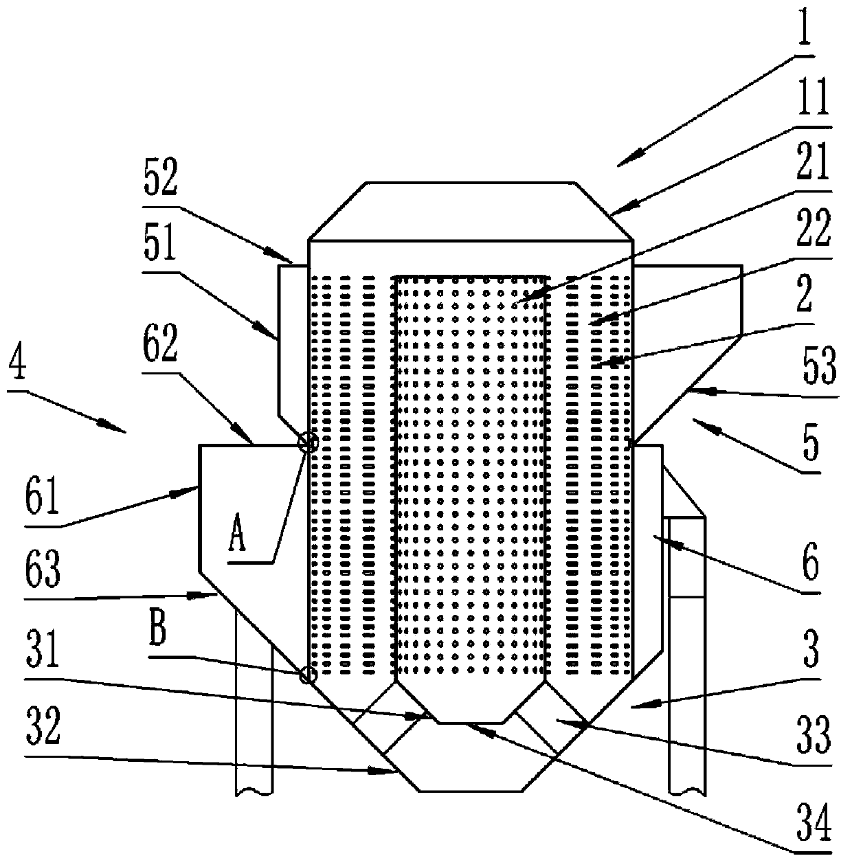 Cooling device for annular cooling machine and annular cooling machine