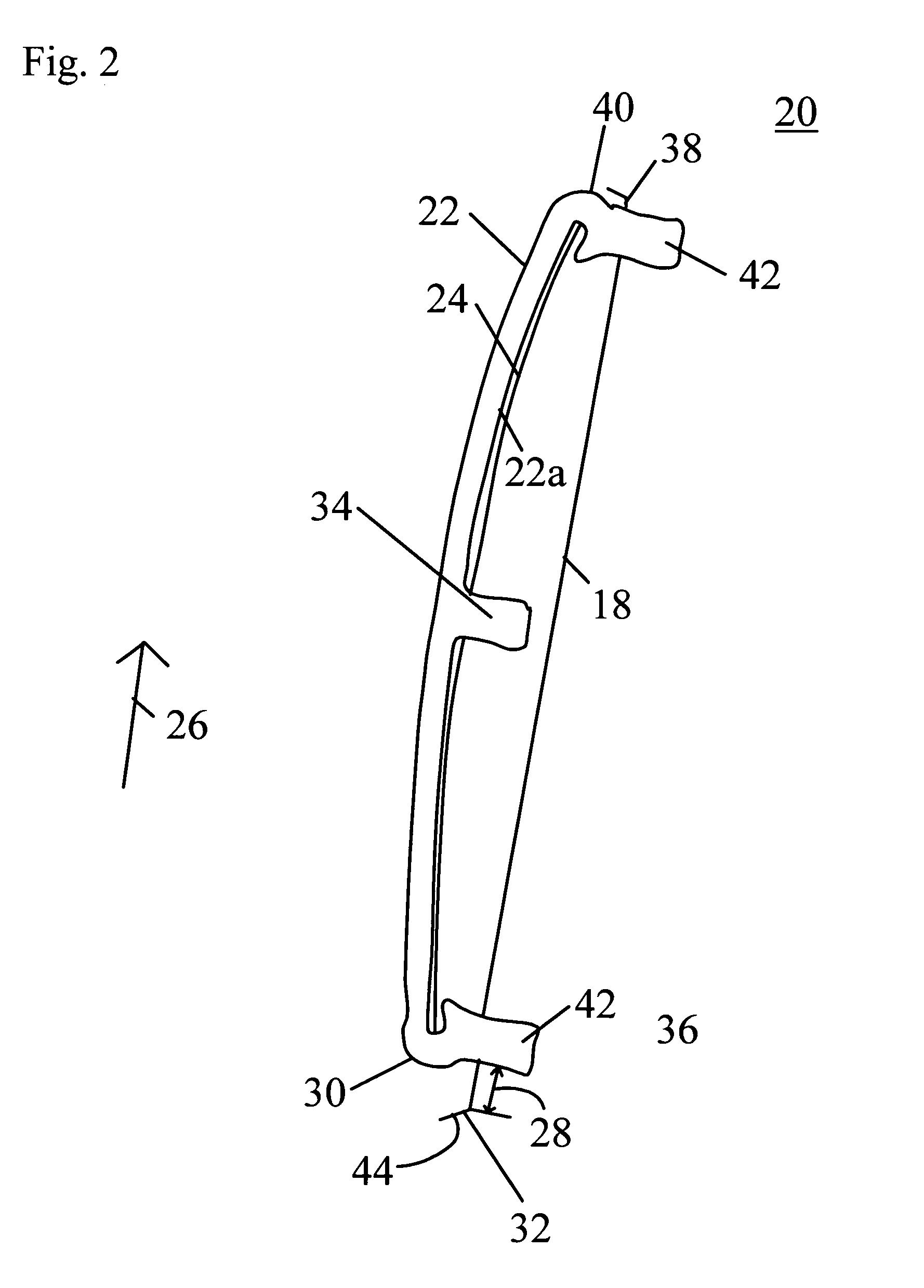 Compliant chain guide with blade spring
