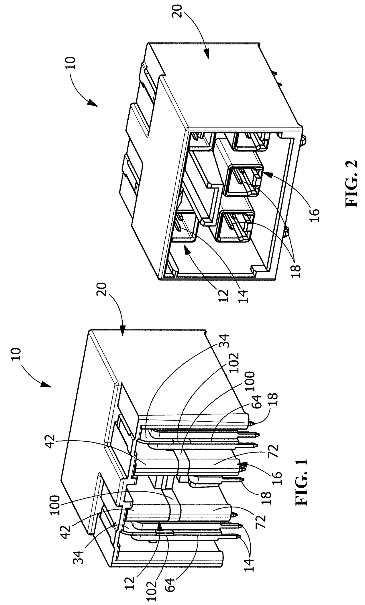 Modular electrical connector and method of assembly