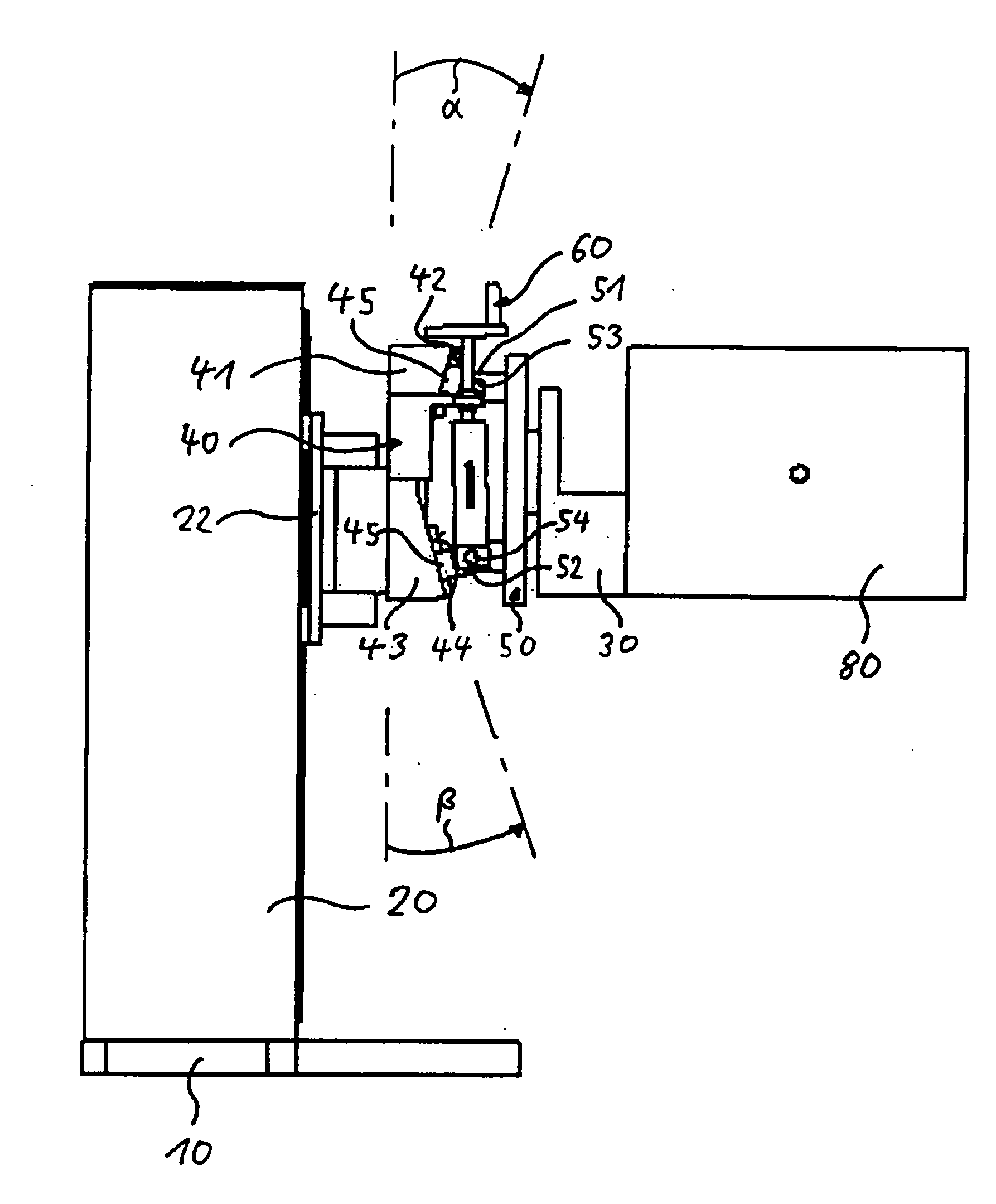 Manipulator for positioning a test head, particularly at a tester