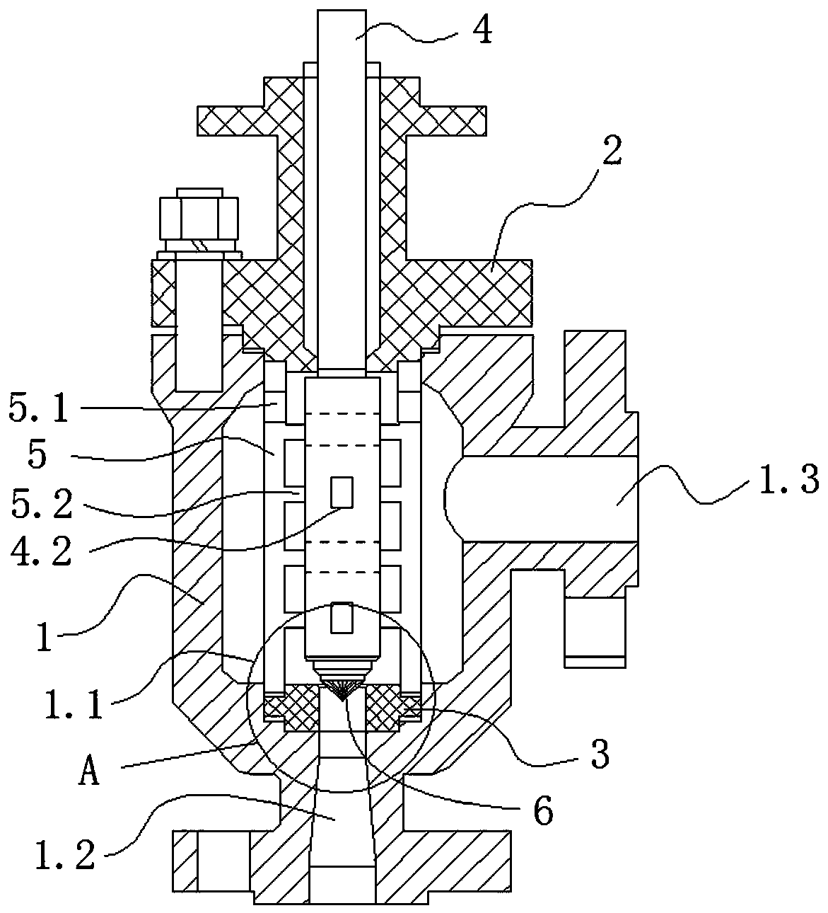 Cutting type series-connection multi-stage pressure-reduction regulating valve