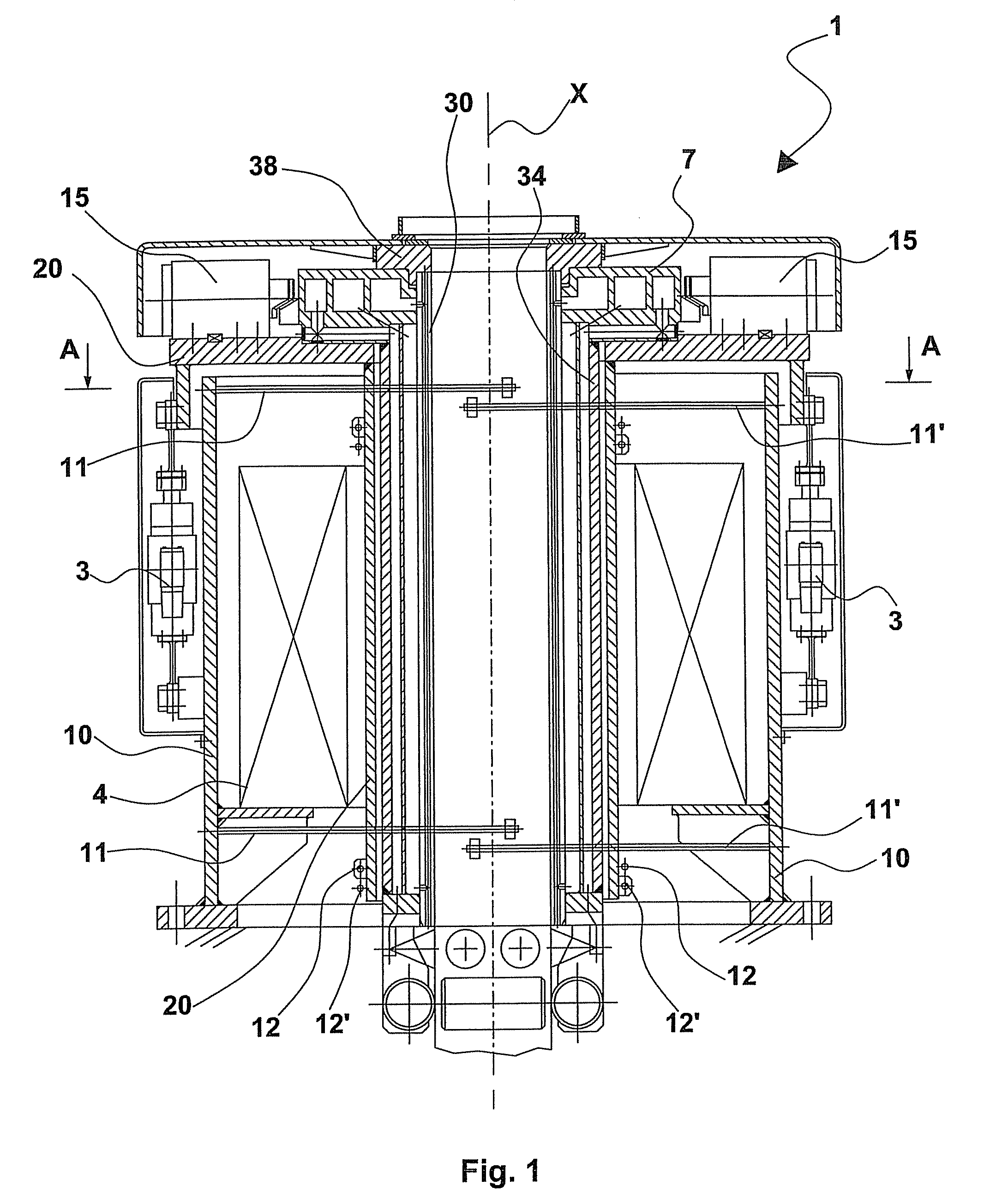 Crystalliser holding device