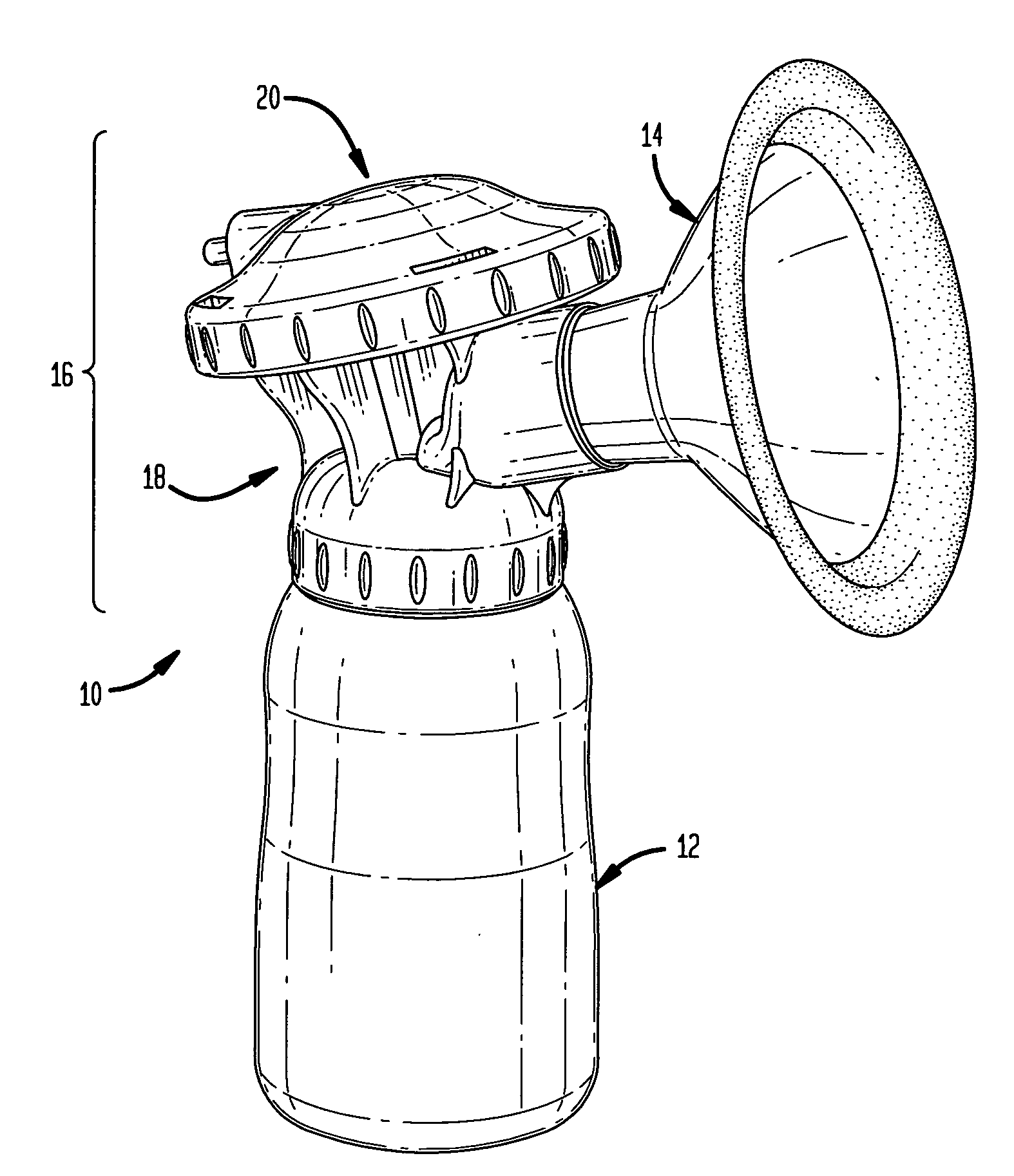 Breast milk collection apparatus and components thereof