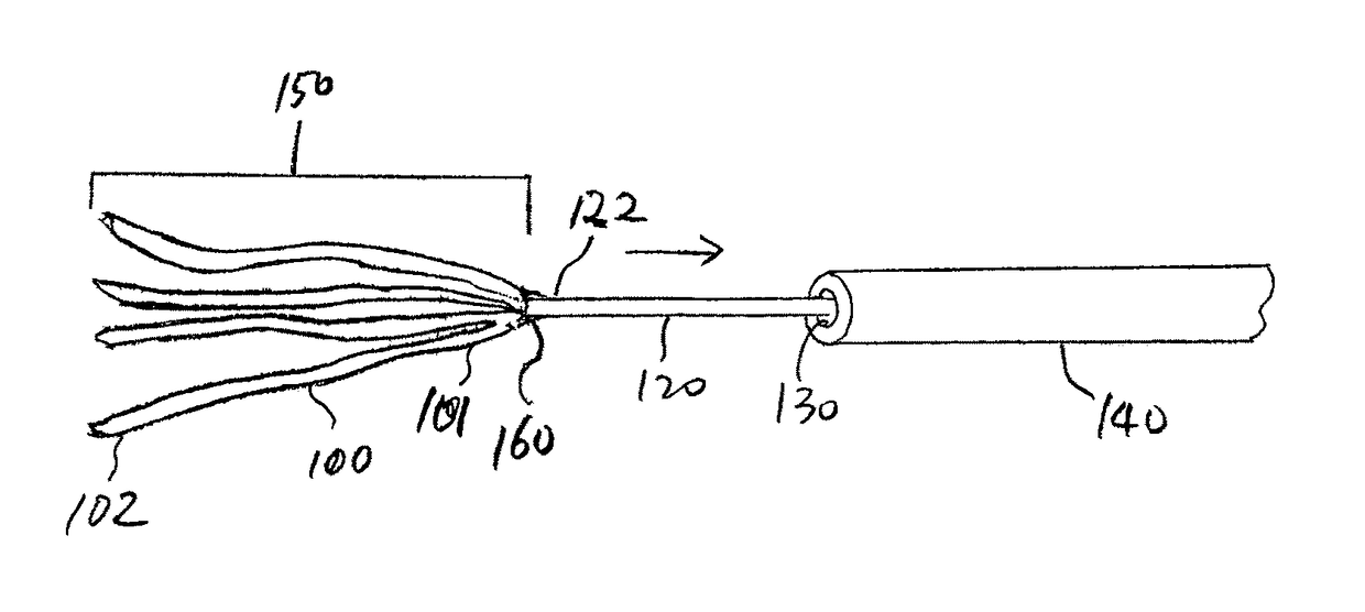 Cleaning Device With Microfiber Tails