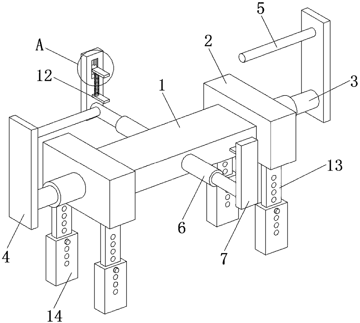 Steel grid rod assembling type replacing device