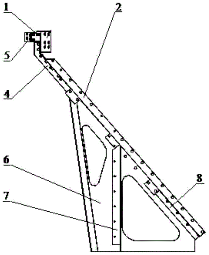 The end wall structure of the hopper car and the hopper car using the end wall structure