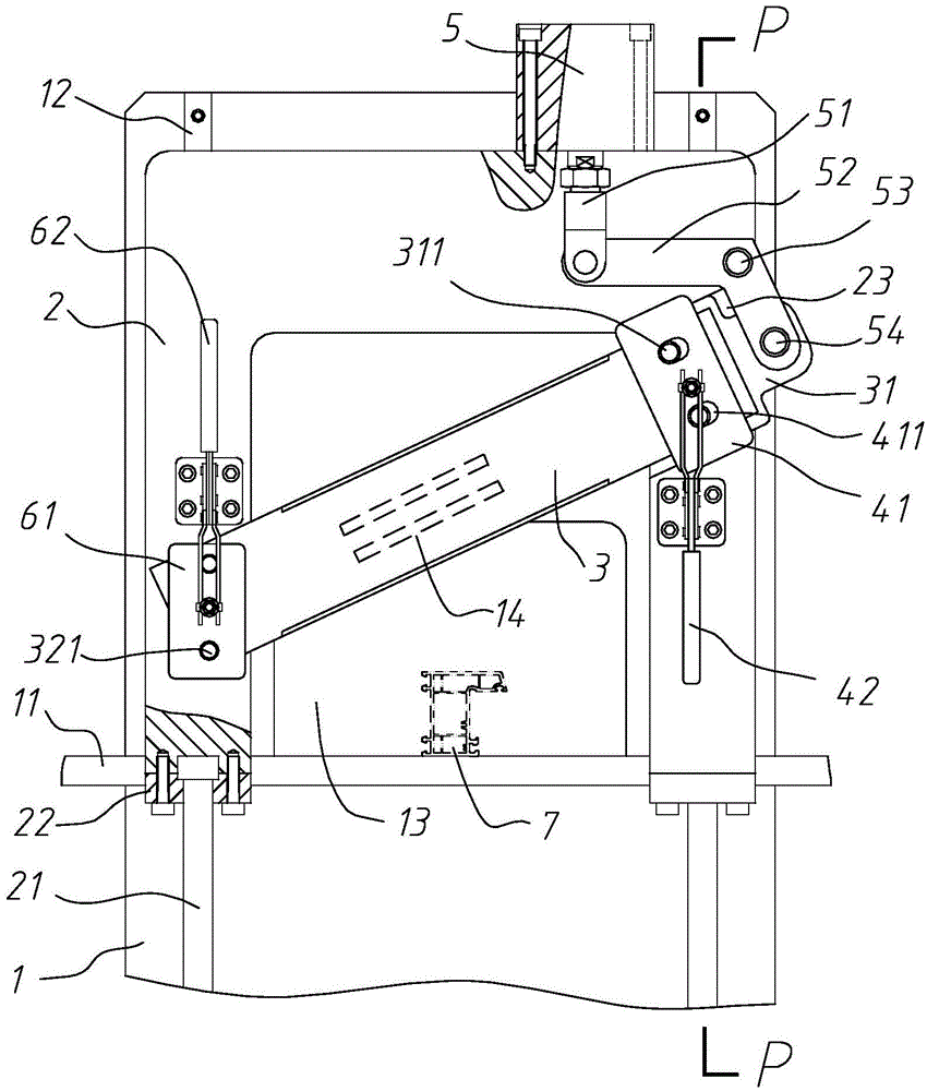 Blade Tensioning Structure of Thermal Cutting Device for Plastic Profiles