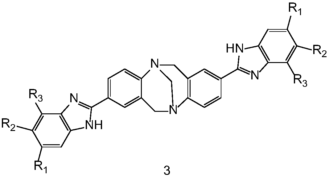Benzimidazole-containing Tr*ger's base type compound as well as preparation method and application thereof