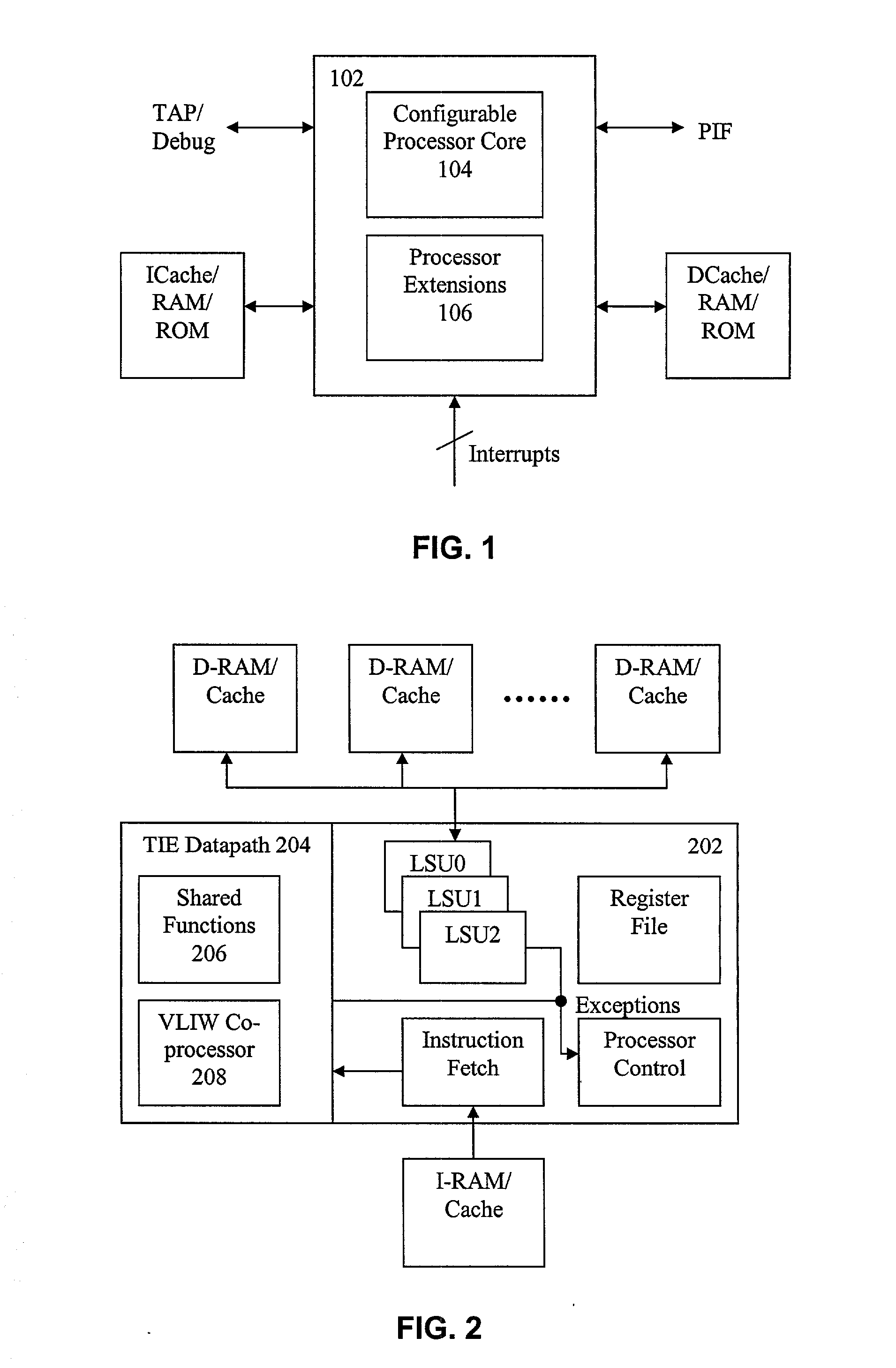 Method and apparatus for adding advanced instructions in an extensible processor architecture