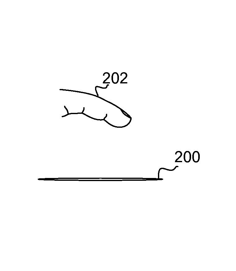 Sensor device and method with at surface object sensing and away from surface object sensing